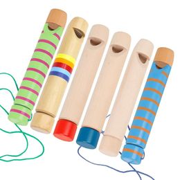 Wooden Pulling Wooden Flute Children's Early Education Musical Instrument Toy Pulling Whistle Voice-changing Wooden Flute