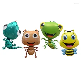 Party Decoration Insect Balloon Mantis Gecko Ant Foil Ballon Cute Bee Inflatable Toys For Kids Wild Farm Forest Birthday Decorations