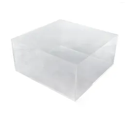 Storage Bags Clear Acrylic Display Cases Multipurpose Cube Box With Lid For Highlighters Tape Paperback Pin 8x8x3.9in