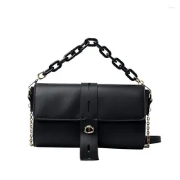 Bag Fashion Women Shoulder PU Leather Youth Handbag Small Ladies Crossbody High Quality Chain Black For Appointment