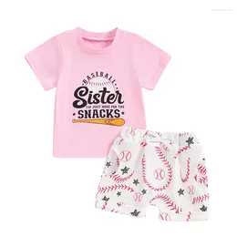 Clothing Sets Toddler Baby Girl Summer Clothes Im Just Here For The Snacks Short Sleeve Tops Shorts Set Cute Infant Born Outfit
