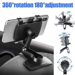 Cell Phone Mounts Holders Universal Dashboard Car Phone Holder Easy Clip Mount Stand GPS Display Bracket Car Front Support Stand for iPhone