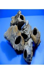 Cichlid Stones Ceramic rium Rock Cave Decoration for Fish Tank Ornament Decor 5 Sizes Y2009175813337