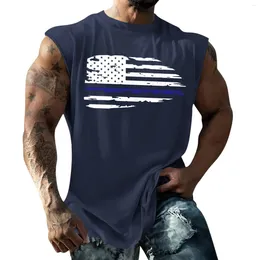 Men's T Shirts Summer Solid Colour Printed Sweat-absorbing Breathable Shoulder Expanding Sleeveless Vest Official Store Ropa Hombre