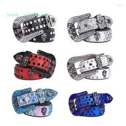 Belts Buckle Belt With Head Skull Luxury For Adult Women Men 4067