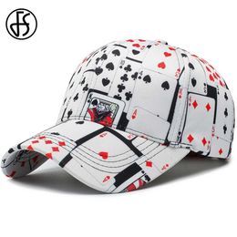 Ball Caps FS Brand White Print Baseball Caps For Men Luxury Designer Hats Summer Women Cap Hip Hop Trucker Hat Casquette Homme 2024 Y240507