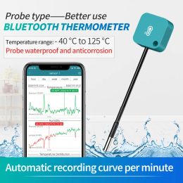 Gauges Bluetooth Temperature Humidity Sensor With Probe Data Logger Metre Controller Measurement Thermometer Hygrometer Remote Alarm