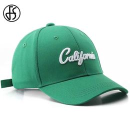 Ball Caps FS Green Baseball Cap For Men Summer Women Hat Luxury Brand Letter Designer Hats Streetwear Trucker Caps Bones Masculinos 2024 Y240507