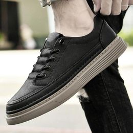 Casual Shoes Men's Sneakers Genuine Leather Male Skate Youth Teenage Outdoor Vulcanize Mens Fashion Walking Footwear