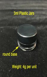 Cheap 3ML3G Black Lids Plastic Containers Smoke Jars Whole Plastic Wax Containers On To World Wide8103953