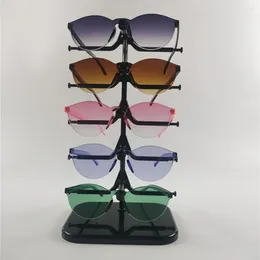 Hooks Double Row 5 Pairs Of Counter Glasses Display Stand For Sunglasses Props Storage Floors Home