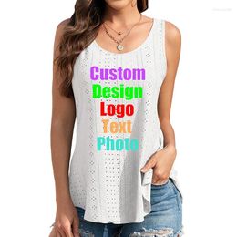 Women's Tanks 2024 Europe The United States Summer Round Neck Sleeveless Solid Color Halter Casual Vest Customize Your LOGO