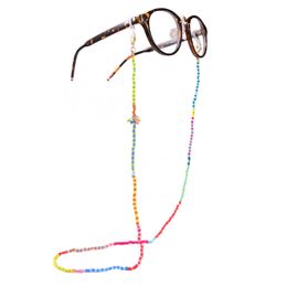 Eyeglasses chains New Fashion Womens Glasses Chain on the Neck Colourful Beads Men Sunglasses Eyeglasses Holder Lanyard Strap 72cm