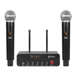 Microphones Debra X7 Karaoke 2-Channel Wireless Microphone System With DSP Reverb Optical Interface Coaxial Input For And Church U