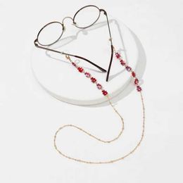 Eyeglasses chains Fashion Cartoon Style Eyeglass Chain Acrylic Crystal Beaded Glasses Chain For Anti-Falling Sunglasses Chain Jewellery Accessory