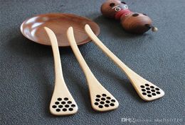 Practical Long Handle Wood Honey Spoon Mixing Stick Dipper For Honey Jar Coffee Milk Tea Stirring Bar Supplies Kitchen Tools3544887