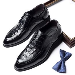 Casual Shoes Men's Luxury Fashion Evening Prom Dress Genuine Leather Lace-up Derby Shoe Black Breathable Gentleman Footwear Chaussure