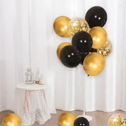 Party Decoration 50Pcs Metallic Gold Balloon Kit With Confetti Black Balloons For Princess Girls Birthday Baby Shower Wedding Decor