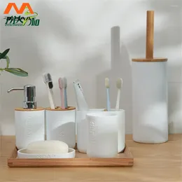 Bath Accessory Set Washing Suits Smooth Inner Wall Place Separately Household Bathroom Accessories Washroom Toothbrush Holder Cup Suit