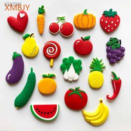 Fridge Magnets Direct shipping cute PVC fruit refrigerant magnet stickers for childrens education cartoon WX