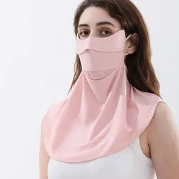 Scarves Solid Colour Hiking Shoulder Protection Fishing For Women Men Sunscreen Face Scarf Silk Mask Cover Neck Wrap