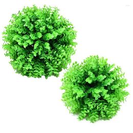Decorative Flowers Artificial Plant Pine Needles Topiary Ball Decoration Ceiling Plastic Fake Semi-Simulated Greenery For Home Garden Decor