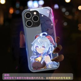 Wrap Hot Seller Game Role Design LED Phone Case For iPhone 15 14 13 12 Pro Max 6 7 8 Plus X XR Call Glowing LED Light Up Glass Cover