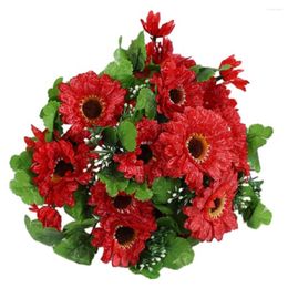 Decorative Flowers Snowflake Sun Chrysanthemum Artificial Flower Bouquet Table Decoration Accessories Hogar