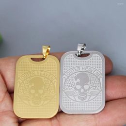 Pendant Necklaces 2Pcs/lot Stainless Steel Skull Human Charm For Necklace Bracelets Jewellery Crafts Making Findings Handmade