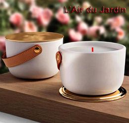 Scented Candle Bougie 220g French Brand Parfum Candles Long Smell Perfumed Fragrance Wax Dehors II Neige Feuilles Fast Ship278F3537480