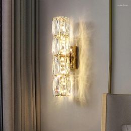 Wall Lamp Modern Luxury Gold/Chrome Crystal Led For Bedroom Bedside Corridor Living Room Silvery Decorative Light Fixtures