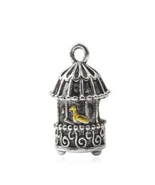 Bird Cage Alloy Charm Bead Big Hole Fashion Women Jewelry European Style For Pan DIY Bracelet Necklace PANZA006393267479