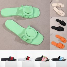 Designer Slippers For Men Women Interlocking Sandals Canvas Fabric Embroidery Letters Woman Summer Jelly Shoes Mules Flat Slides Sliders claquette g pantoufle