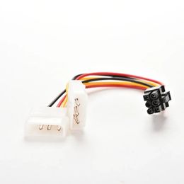 2 IDE Dual 4pin Molex IDE Male to 6 Pin Female PCI-E Y Molex IDE Power Cable Adapter Connector for video cards