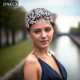 Hair Clips HNCCX Handmade Bridal Headband Wedding Accessories Rhinestone Headpiece Pageant Headdres Hairpieces For Women CP428