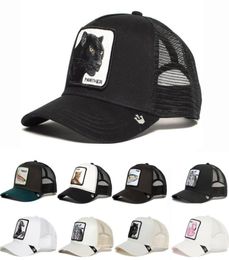 Berets Trendy Mesh Cap Animal Baseball Snapback Hip Hop Caps Personality Street Farm Trucker Hats For Men Women Hat Drop5355315