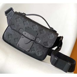 Leather chest men women designer S Lock Sling shoulder Bag fashion crossbody messenger bag wallet purse M45807