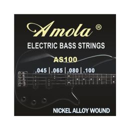 Accessories Amola AS100 AS115 045130 Nickel Alloy Wound 4 5 Electric Bass Guitar Strings Accessories Parts