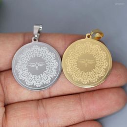 Pendant Necklaces 2Pcs/lot Buddha Buddhist Eyes For Necklace Bracelets Jewelry Crafts Making Findings Handmade Stainless Steel Charm