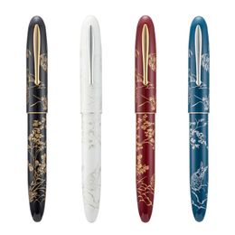 Hongdian N23 Fountain Pen Rabbit Year Limited Carving EF Long Knife Medium Nib Writing Pen for Collection Gift 240429