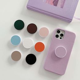 Lychee patterned airbag Korean Instagram minimalist lazy person holder, expandable and foldable phone holder