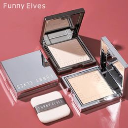 Funnyelves Soft Focus Powder Oil Control Makeup Dry And Wet Posensitive Pore Long-Lasting Face Cosmetic 240426
