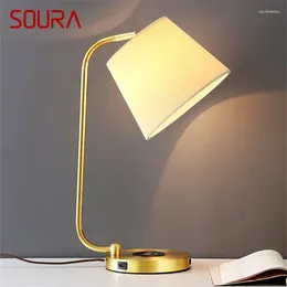 Table Lamps SOURA Nordic Brass Lamp Modern Simplicity Living Room Bedroom Study LED Originality Desk Light