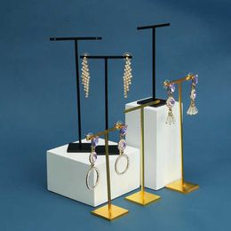 Jewelry Stand Earring rack jewelry earring display womens organizer gold and silver T-shaped earrings Q240506