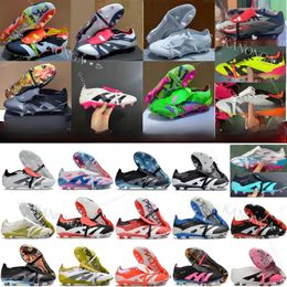 Soccer shoes Quality Football Boots 30th Anniversary 24 Elite Tongue Fold Laceless Laces FG Mens Soccer Cleats Comfortable Training Leather kids Football Shoes