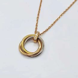 Trinity Necklace eefs Necklaces Stainless Steel Jewellery Women Men Rise Gold Sier Tennis Chain Necklace Jewelrys Designers Wedding Party Gift T s s