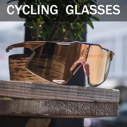 S5 Cycling Glasses Men Women Speed Road Bike Sunglasses 3 Lens Outdoor Sport Bicycle Goggles Eyewear TR90 240416