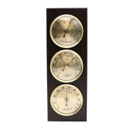 Gauges Wall Mounted Household Barometer Thermometer With Wooden Frame Base Hygrometer Weather Station Hanging No Battery Required