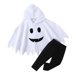 Clothing Sets Toddler Halloween Jumpsuit Cape Hoodie Black Pants Set