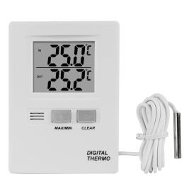 Gauges Electronic Digital Thermometer with Dual Channel Display for Indoor and Outdoor Precise Temperature Monitoring